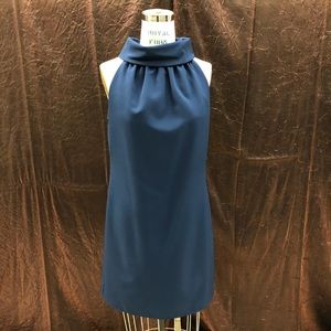 Sail to Sable- Blue Button Dress